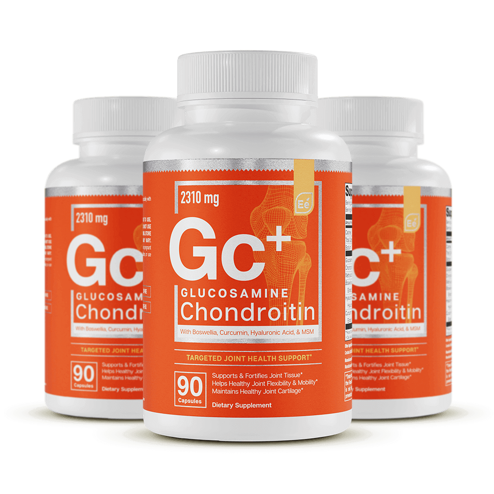 Essential Elements Glucosamine Chondroitin 2310 mg, 90 capsules, joint health supplement with Boswellia, Curcumin