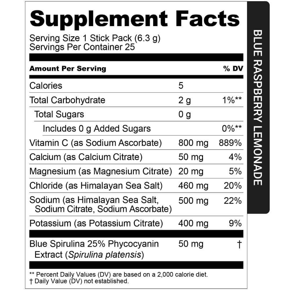 Hydration Blue Raspberry Lemonade 25 Count