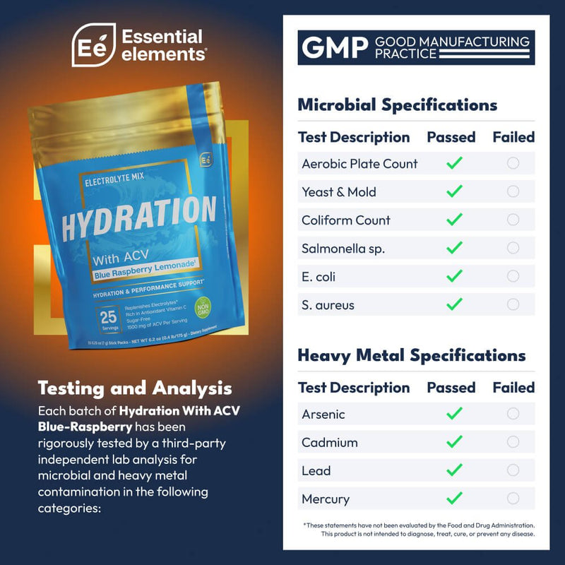 Hydration With ACV Blue Raspberry Lemonade 25 count